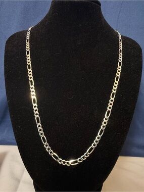 18” Solid 925 4mm Figaro Chain